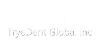 super small new white Tryedent logo